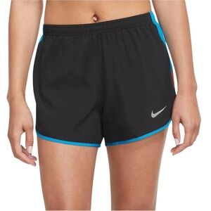 WOMEN'S NIKE DRI FIT SPORTS SHORTS BLACK AND TURQUOISE SIZE M